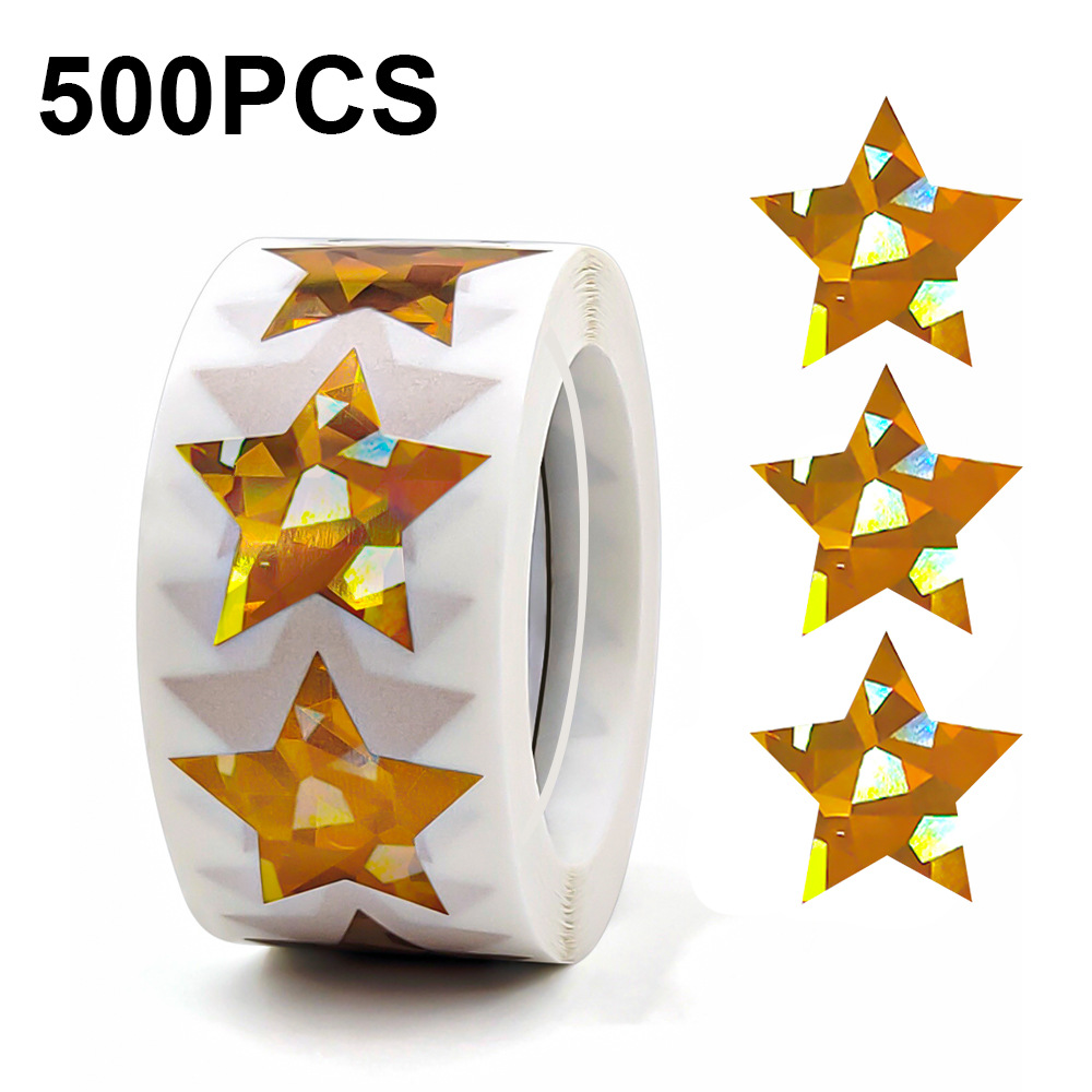 Sticker Label Roll - JCAC 500 pezzi/rotolo Adesivi Decorativi Olografici