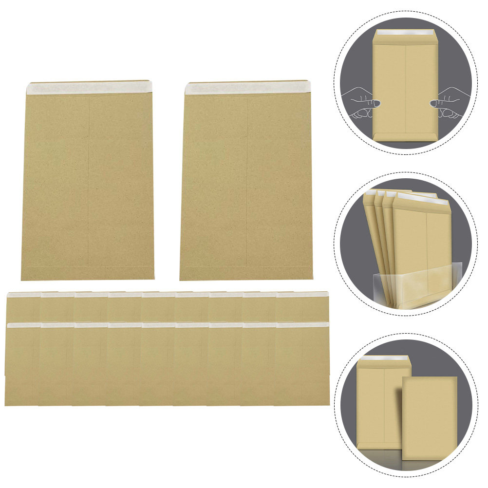 Letter Envelope Kraft - 20 Buste in Carta Kraft Riciclabile,