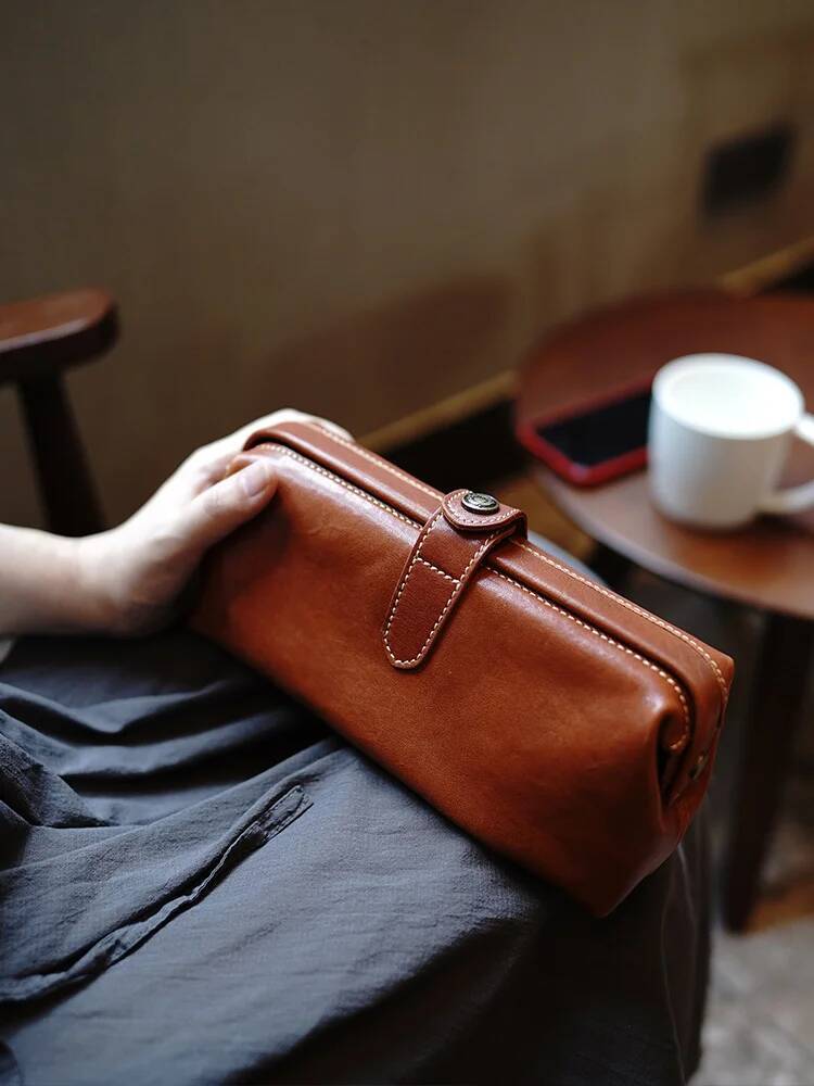 Tan Stationery & Office Supply - MissDeer Borsa per matite in pelle